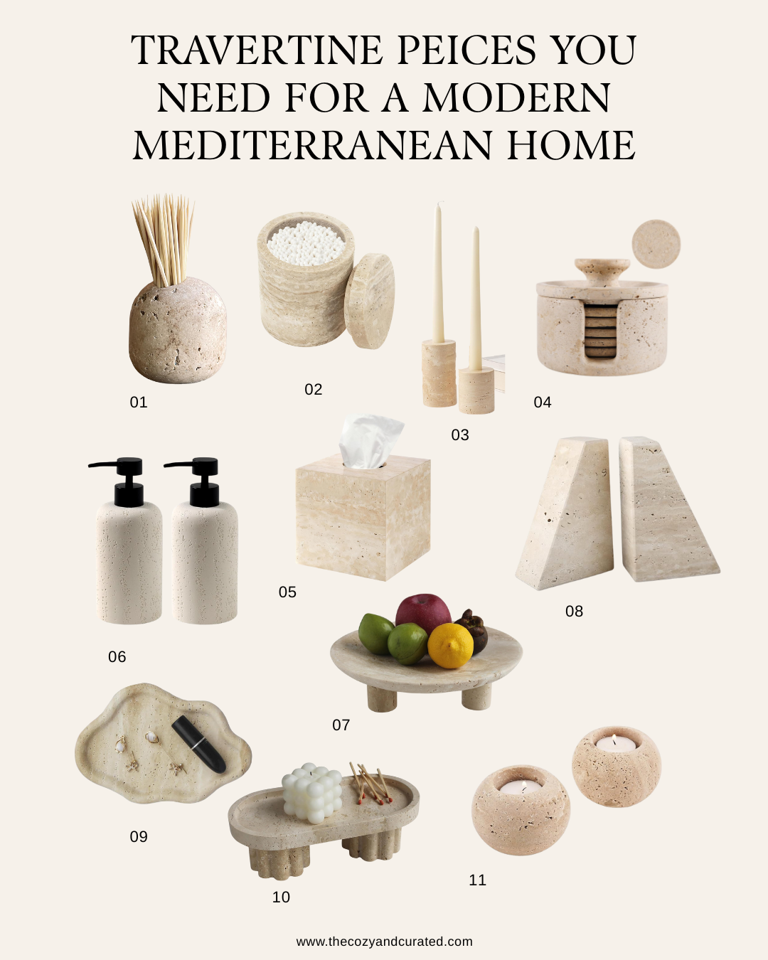 TRAVERTINE PEICES YOU NEED FOR A MODERN MEDITERRANEAN HOME
